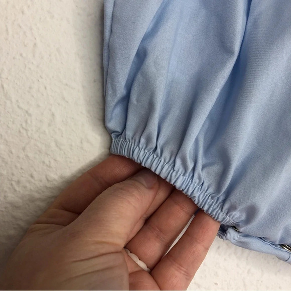 Vintage Alexis bubble romper blue collared with embroidered “Boy” size 3 months - Picture 10 of 10